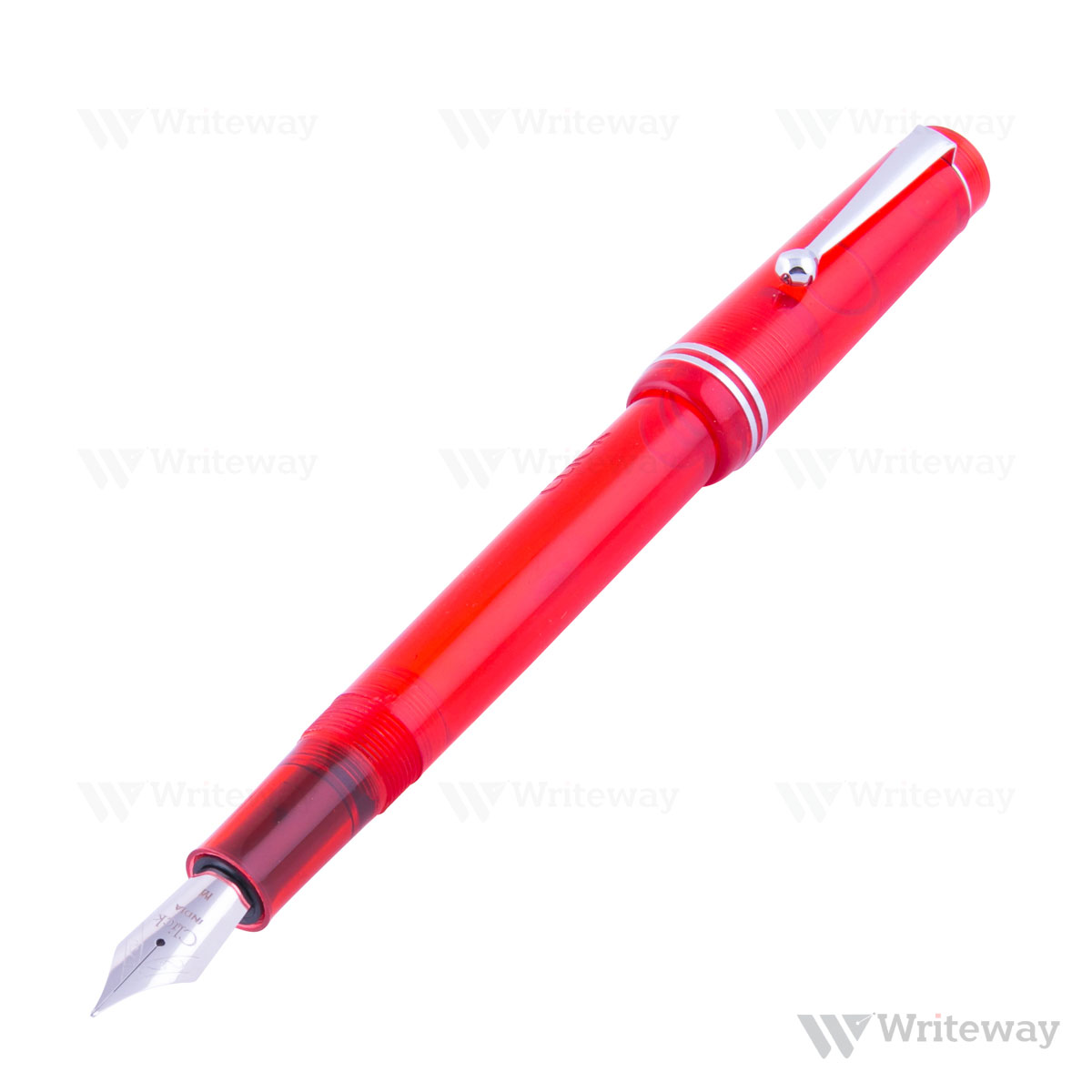 CLICK ARISTOCRAT FOUNTAIN PEN TRANSPARENT RED